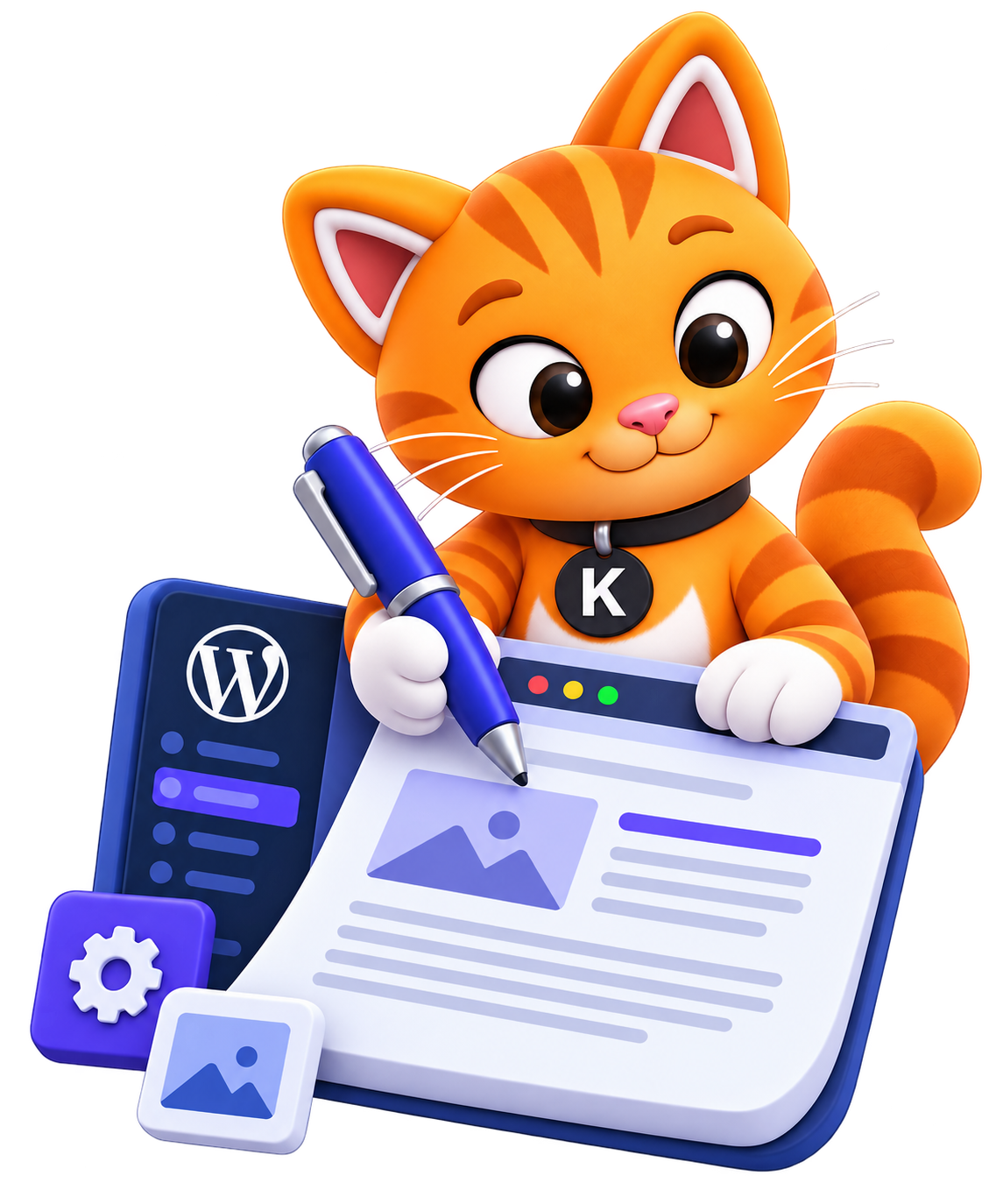 WordPress hosting with mascot